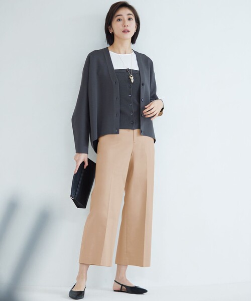 自由区　ワイドパンツ　セットアップ セール】 【セットアップ対応・洗える】リネンビスコース