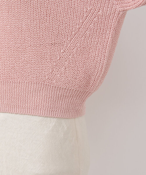 ストローヤーン片畦2wayニット La boutique Bonbon（ラブティックボンボン） ニット セーター 「名品