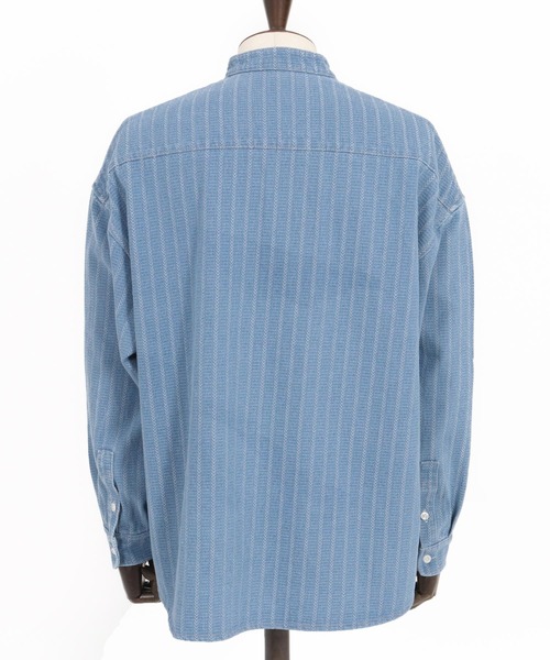 CAMBIO（カンビオ） シャツ ms5957-Herringbone Stripe Jacquard Denim