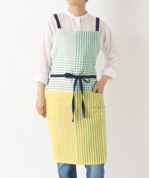 212 KITCHEN STORE エプロン Wガーゼ前結びエプロン YE : ZOZOTOWN
