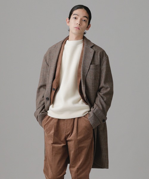 NANO universe（ナノ・ユニバース） チェスターコート S グレー メンズ