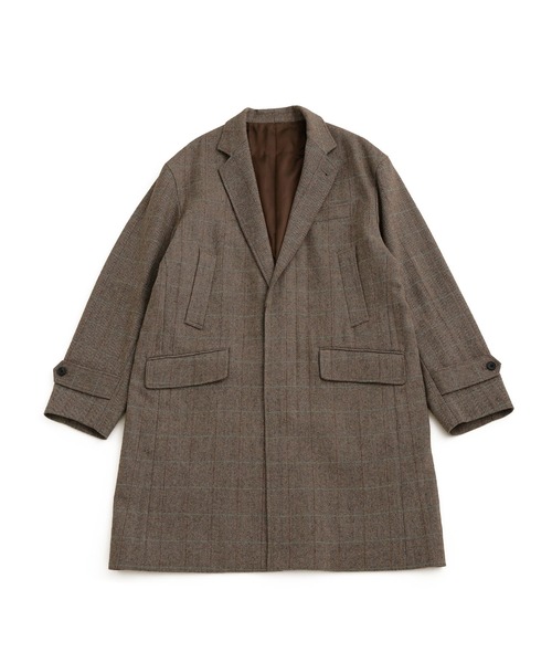 こーとさま NANO universe（ナノ・ユニバース） チェスターコート S グレー メンズ