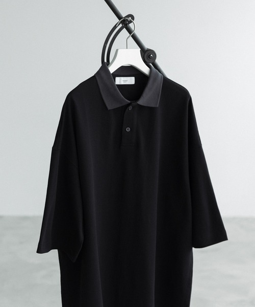remer 「remer」 半袖ポロシャツ MEDIUM ブラック メンズ