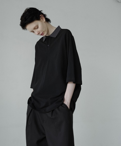 remer 「remer」 半袖ポロシャツ MEDIUM ブラック メンズ