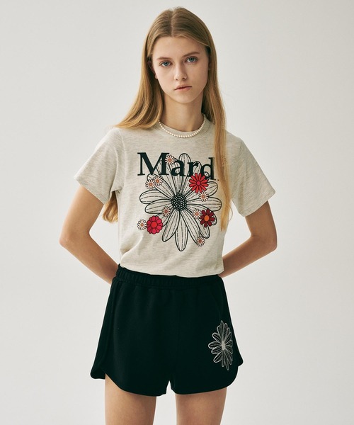 Mardi Mercredi スウェットパンツ ジャージ MINI SWEAT SHORTS FLOWER