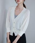 カーディガン 夏 「大人気」ラグランスリーブV...の詳細画像1