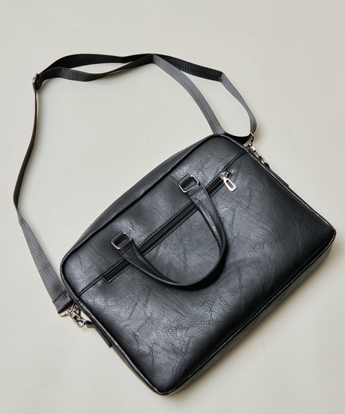 【美品】SHIPS ビジネスバッグ ブリーフケース 黒 PC A4収納可 ae7233-01_1.jpg