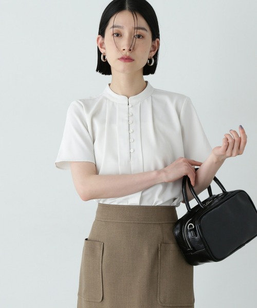 N.Natural Beauty Basic ブラウス シャツ フロントタックボタン