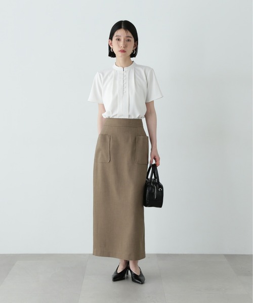 ブラウス シャツ フロントタックボタンブラウス レディース N.Natural Beauty Basic ブラウス シャツ フロントタックボタン