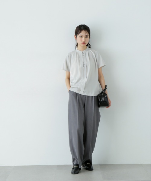 ブラウス シャツ フロントタックボタンブラウス レディース N.Natural Beauty Basic ブラウス シャツ フロントタックボタン