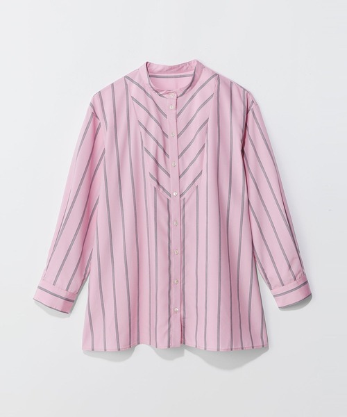 ブラウス シャツ 「AMERICAN RAG CIE」ストライプチュニックシャツ（WOMEN) レディース