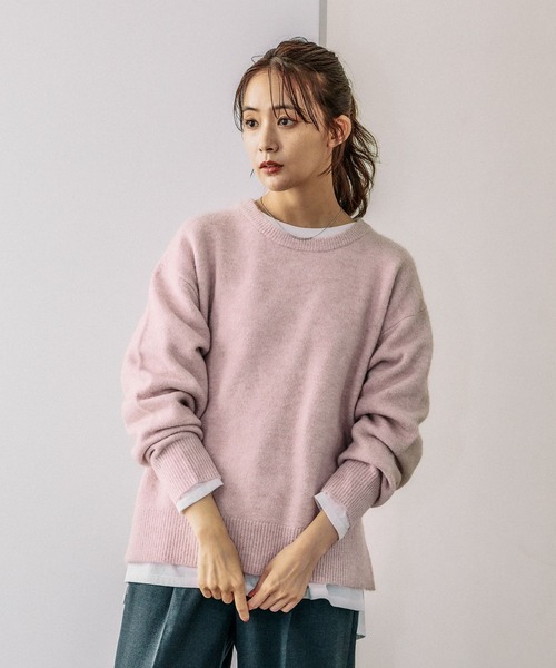 GLOBAL WORK（グローバルワーク） 長袖ニット - ライトピンク