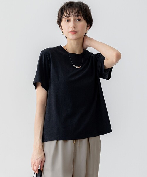tシャツ 「洗える」ラメジャージ TEE レディース 23区 tシャツ 「洗える」ラメジャージ TEE レディース