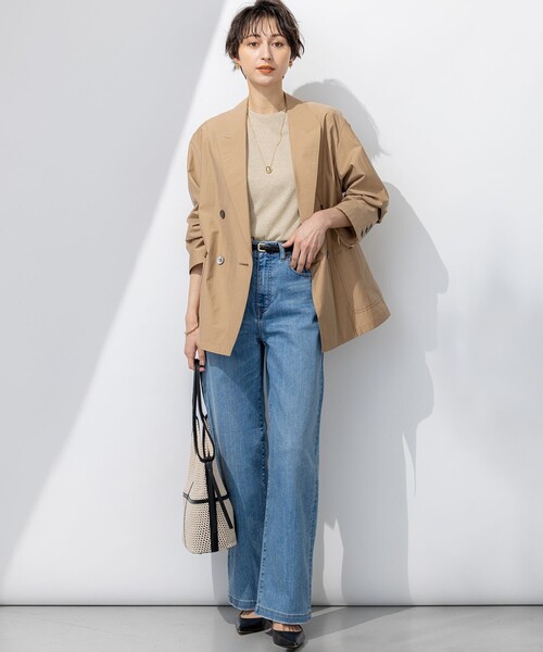 【洗える】ラメジャージ TEE 23区 tシャツ 「洗える」ラメジャージ TEE レディース