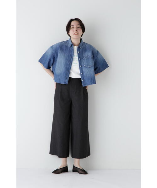 ☆新品 ヒューマンウーマン HUMANWOMAN レーヨンリネン ワイドパンツ 