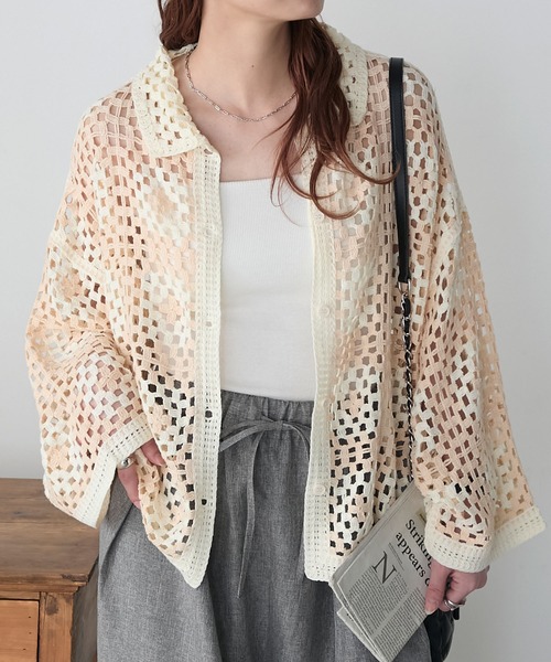 かぎ針フラワーモチーフカーディガン かぎ針編み｜カーディガンの編み方｜編み物｜ How to crochet an