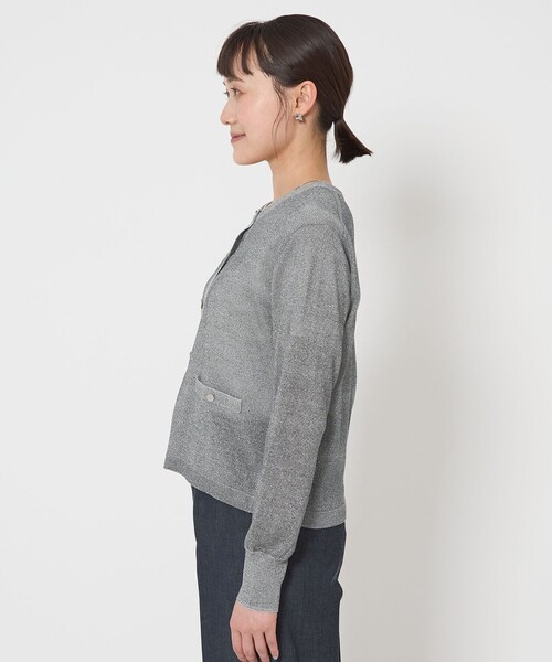 グリーンレーベル　ニット　カーディガン　新品 green label relaxing カーディガン ラメ フォルム ショート