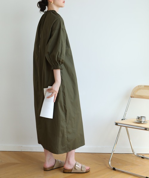 ワンピース バックZIPバルーンスリーブワンピース : ZOZOTOWN Yahoo!店