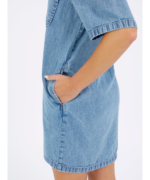 シャツワンピース GUESS JEANS Oversize Ss Dress デニム ワンピース