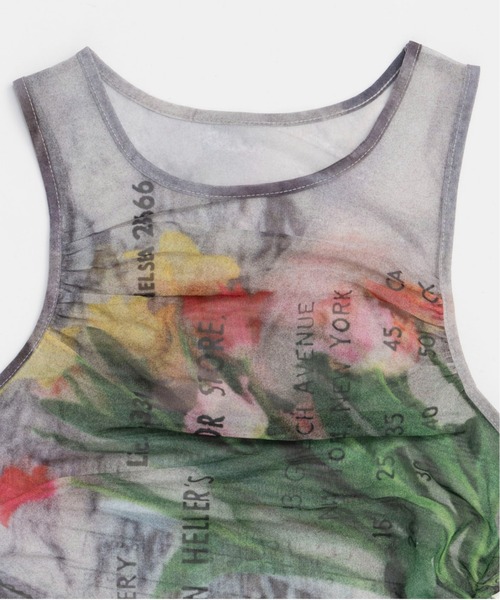 MAISON SPECIAL タンクトップ ノースリーブ Tulip Gather Mesh
