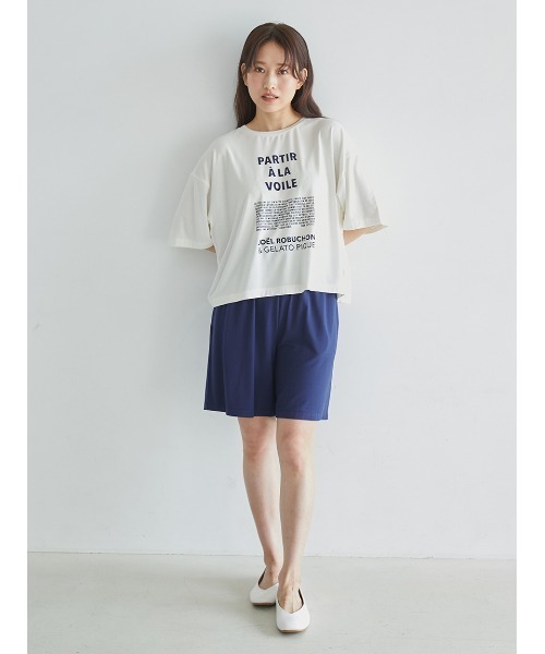 【即日発送】ルームウェア　gelatopiqué 半袖半ズボン セール】【HOMME】【接触冷感】レーヨンスリーピングドッグワン