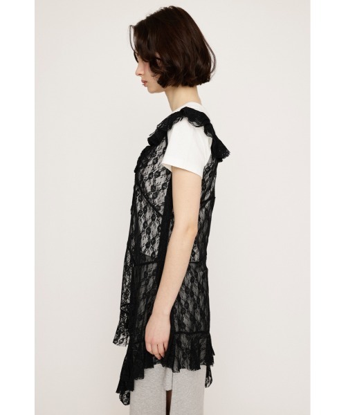SLY ワンピース HEM DESIGN LACE FRILL L/TOPS ヘム デザイン