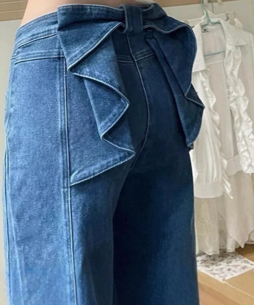 deux amour ジーンズ デニム デニムパンツ バックリボンデニム