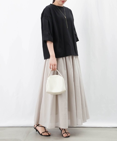 tシャツ LC/LLL プリーツテープ袖プルオーバー レディース LADY LUCK LUCA tシャツ LC/LLL プリーツテープ袖プルオーバー