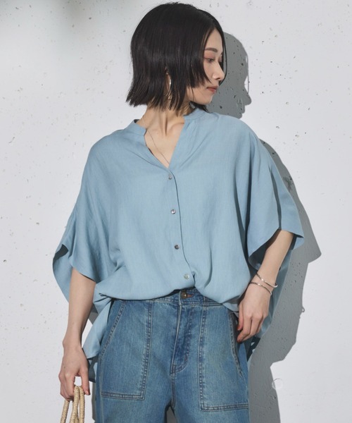 DOUX ARCHIVES ブラウス シャツ ウォッシャブルリネンライク