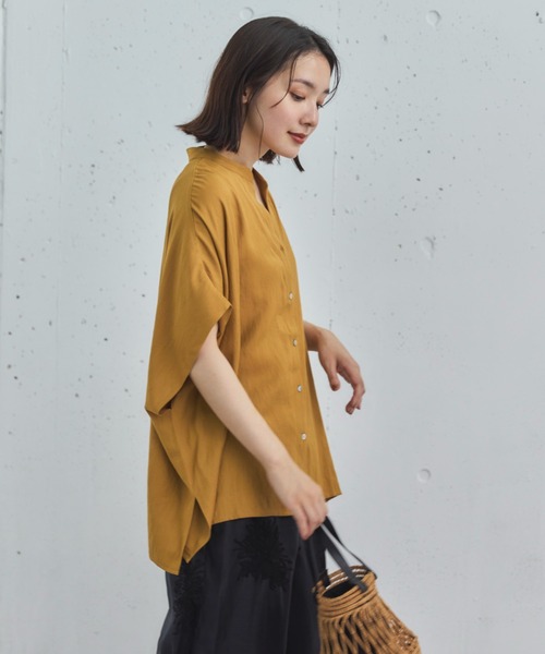 トップス doux. DOUX ARCHIVES ブラウス シャツ ウォッシャブルリネンライク