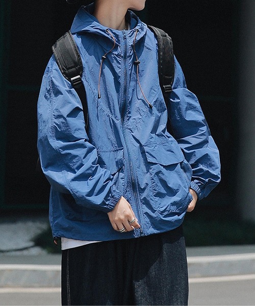 aimoha（アイモハ） ナイロンジャケット ルーズフィットフード