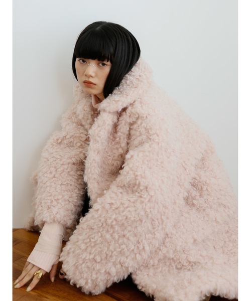 「Katrin TOKYO」 ファーコート X-SMALL ピンク レディース_画像2