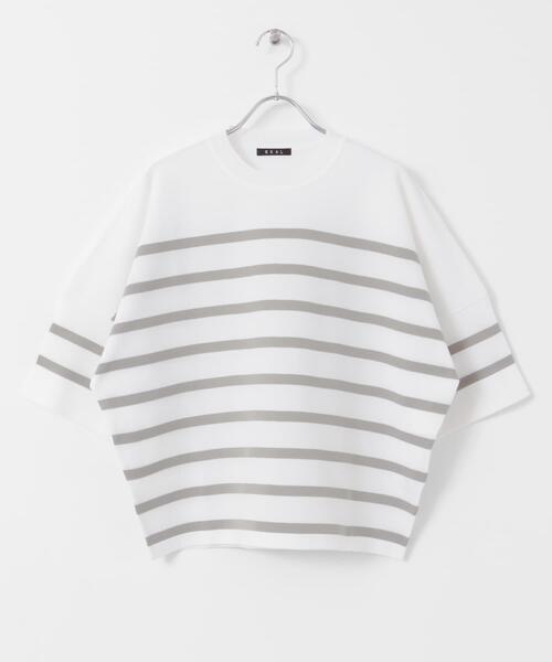 ナバルボーダーショートスリーブニットTシャツ URBAN RESEARCH DOORS｜ナバルボーダーショートスリーブニットT
