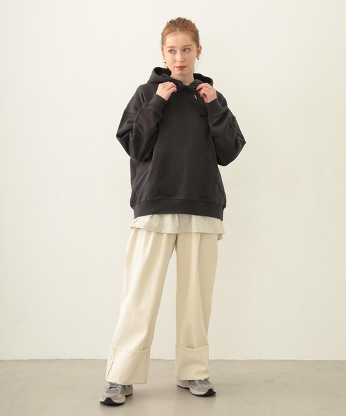 ミルクフェド  パーカー MILKFED.（ミルクフェド） パーカー ICING LOGO WIDE SWEAT HOODIE