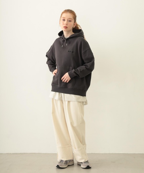 MILKFED.（ミルクフェド） パーカー ICING LOGO WIDE SWEAT HOODIE