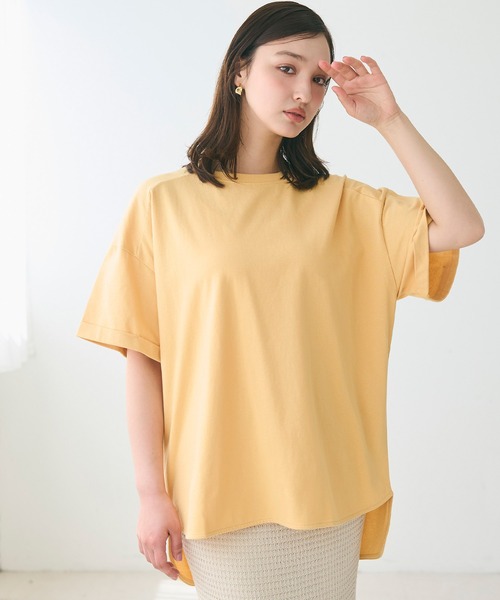 coco ロゴトップス フリーサイズ セール】シボシャーリングトップス（Tシャツ/カットソー）｜coca