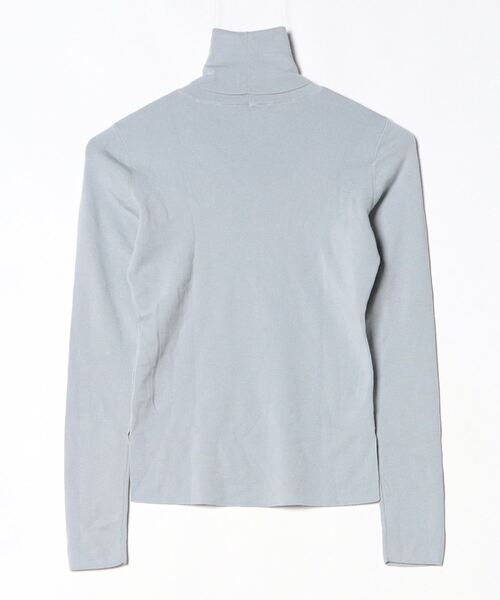 「FOXEY BOUTIQUE」 ワンポイントタートルネックニット 38 ブルー レディース_画像2