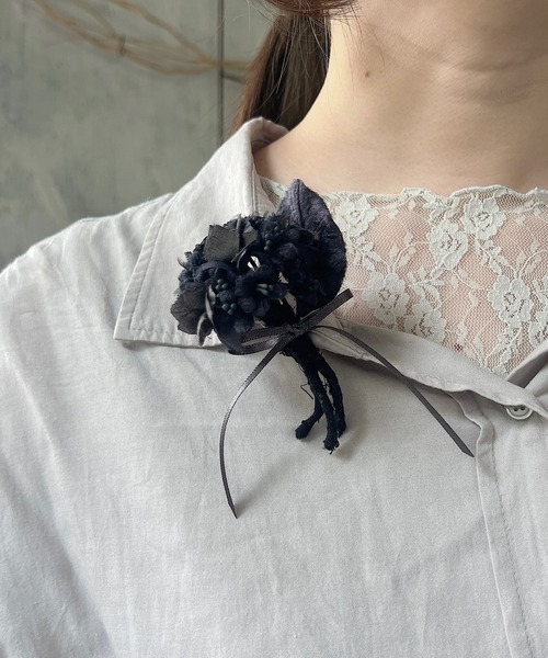 m.soeur（エムスール） ブローチ アジサイの花束ブローチ レディース