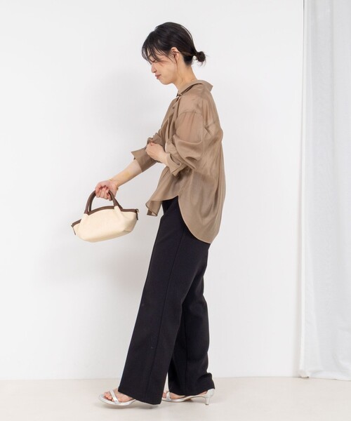 NOLLEY'S（ノーリーズ） パンツ ウォッシャブルハイスペック裾フレア