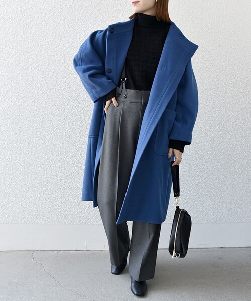 美品✨センソユニコ JNBY ノーカラーダウンコート 紺 ダブルジップ 美品✨センソユニコ JNBY ノーカラーダウンコート 紺 ダブルジップ