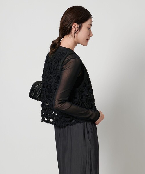 UNITED ARROWS ベスト ジレ チュール メッシュ レディース