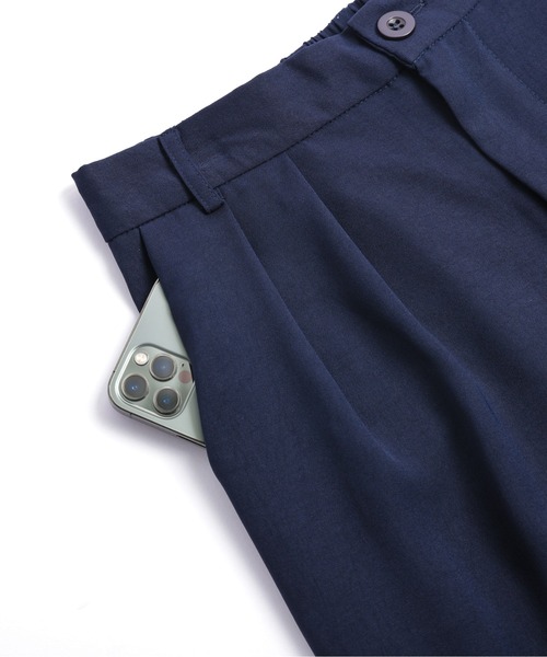 新品未使用品 La-gemme ラジエム セットアップ L ネイビー 2way La-gemme セットアップ シャツ＆ワイドパンツセットアップ