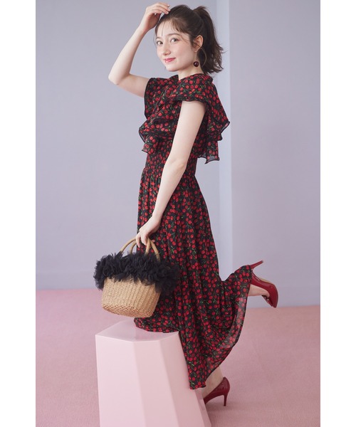 tocco closet かごバッグ カゴバッグ チュールフリルペーパー