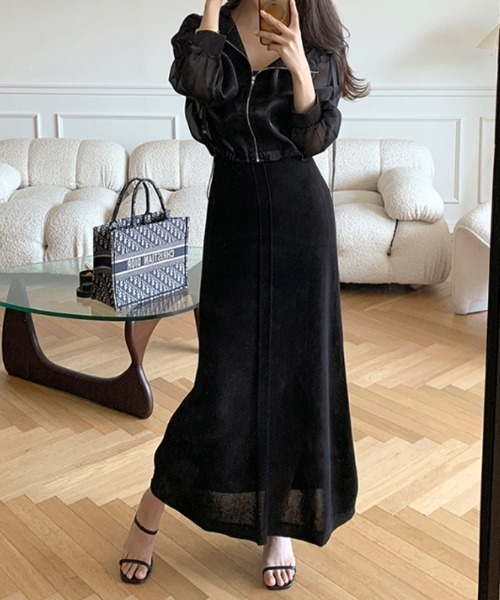 COCOMOMO ブルゾン アウター シャイニーシアーブルゾン ショート丈