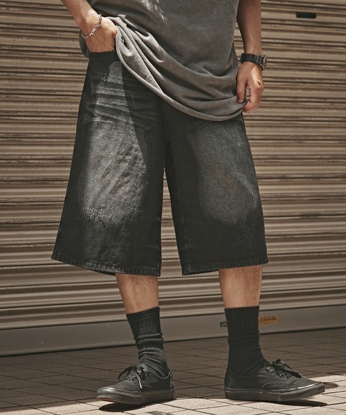 ALL RUNS ハーフパンツ ジーンズ Vintage style denim half pants