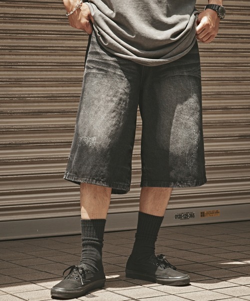 ALL RUNS ハーフパンツ ジーンズ Vintage style denim half pants
