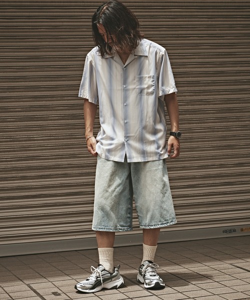 ALL RUNS ジーンズ Vintage style denim half pants / ヴィンテージ風