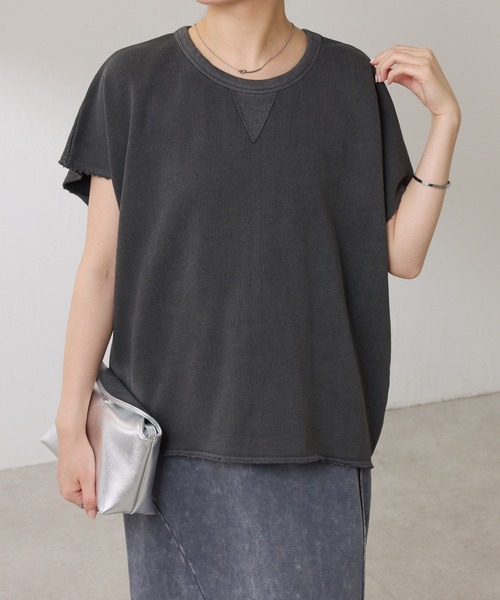 tシャツ ウォッシュ加工フレンチスウエット レディース
