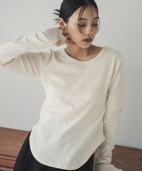 tシャツ ホックデザインバックオープントップス レディース