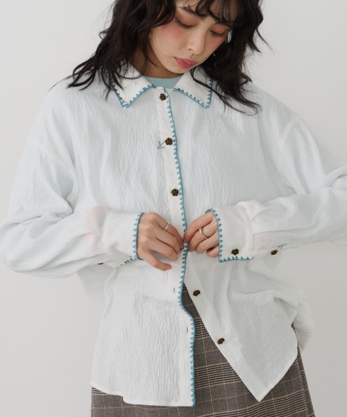 野に咲く薔薇のブラウス　生成 Innocent World｜野に咲く薔薇のブラウス(再販・新色)